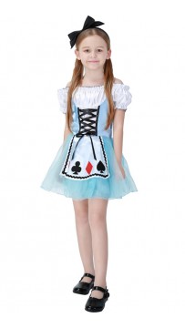 Children's Fantasy Wonderland Alice Kids Maid Costume