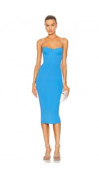 Blue Suspender Bandage Dress