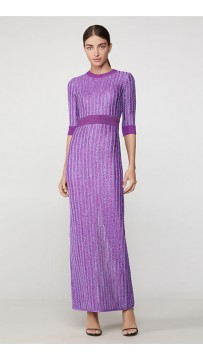 Herve Leger Metallic Eyelash Gown