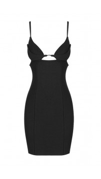 Black Sexy Simple Strap Body Dress