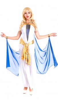 Halloween Egyptian Queen dresses Blue Greek Goddess 