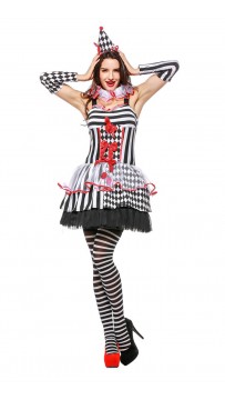 Halloween Cinched Clown Woman Halloween Costume