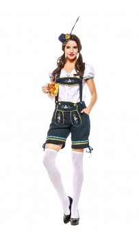 Oktoberfest Outfit Pocket Short Sleeve Costume