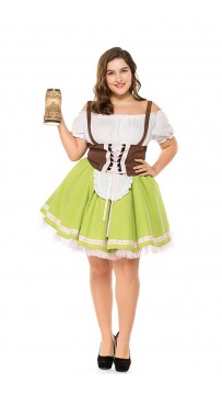 Plus Size Oktoberfest Waitress Party Dress