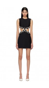 Black Short Cutout Bandage Dress
