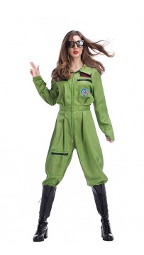 Halloween Costume Female Pilot Uniform