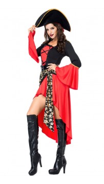 Halloween Queen Sexy Women Fancy Dress Cosplay Pirate Costume