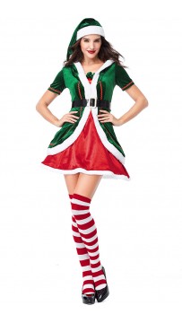 Christmas Elf Costume Woman Party Cosplay Sets 
