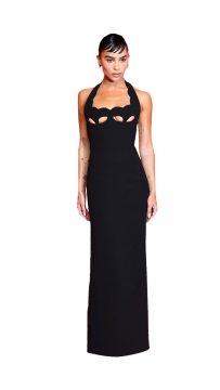 Black Halter Maxi Dress