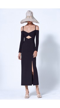 Sexy Off-The-Shoulder Cutout Bandage Long Dress