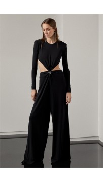 Sexy Backless Comfortable Black Jumpsuit