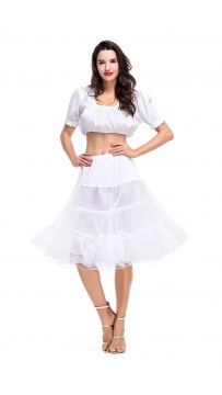 Womens White Top Oktoberfest Fraulein Costume