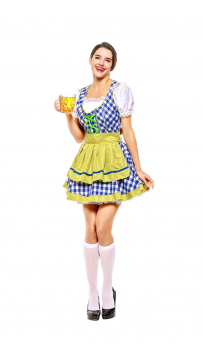 Oktoberfest Dirndl Dress Short Sleeve Mini Dress