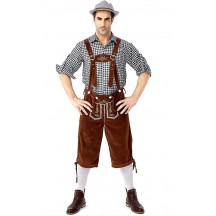 German Oktoberfest Traditional Men's Plaid Beer Costumes