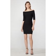 Herve Leger Icon Off-The-Shoulder Dress