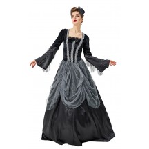 Halloween Costume Gorgeous Vampire Witch Black Court Dress