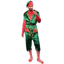 Christmas Long Sleeve Santa Men's Elf Costume