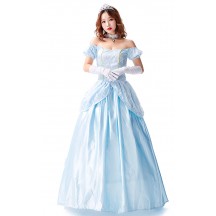 Halloween Party One-Shoulder Sky Blue Dress