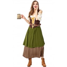 Oktoberfest New Women Bartenders Serving Beer Costume Masquerade Party Wear