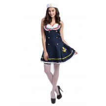 Ladies Sexy Sailor Girl Pinup Navy Uniforms Halloween Costume