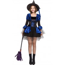 Halloween Blue Lace Witch Skirt