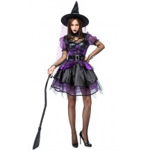 Halloween Purple Witch Cosplay Costume
