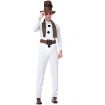 Christmas Party Man White Christmas Snowman Costume