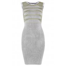 Herve Leger Bandage Dress Jacquared O Neck Tank Grey