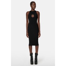 Knit Midi Dress With Ring Hardware