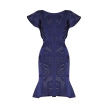 Herve Leger Alessia Rose Plaited Jacquard Dress 