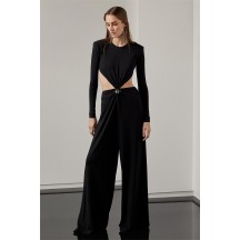 Sexy Backless Comfortable Black Jumpsuit