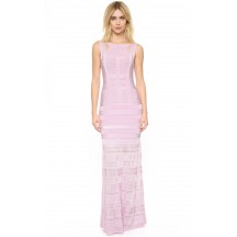 Herve Leger Cutouts Alejandra Pointelle Pink