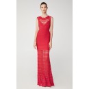 Herve Leger Mixed Diamond Pointelle Gown