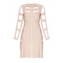 Herve Leger Brielle Chiffon Detail Dress 