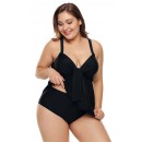 Black Halter Skirt Plus Size Bikini