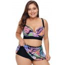 Printed Plus Size Sexy Bikini Split Swimsuit