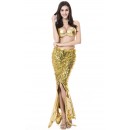 Sexy Sequin Glitter Golden Mermaid Evening Dress