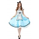 Halloween Alice In Wonderland Black And White Dot Cosplay Costume