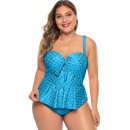 Strapless Fish Print Plus Size Swimsuit