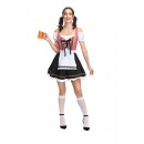 Oktoberfest Dress Red Plaid Off-Shoulder Dirndl Dress