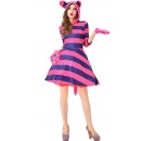 Halloween Cheshire Cat Cute Striped Dress
