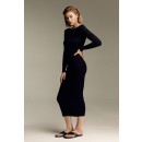 BL Ribbed Knit Dress With Chain