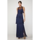 Herve Leger Illusion Lurex Fringe Gown