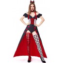 Halloween Cosplay Red Heart Queen Off-shoulder Costume