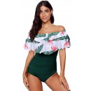 Sexy Off-Shoulder Ruffle One-Piece Bikini