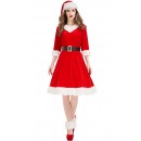 Christmas V-Neck Red Party Costume