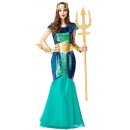 Halloween Aquaman Cosplay Green Mermaid Costume