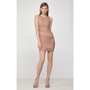 Herve Leger Bandage Dress O Neck Nude