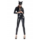 Halloween Catwoman Costumes Patent Leather Motorcycle Clothing