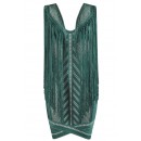 Herve Leger Renata Pointelle Crochet Fringe Dress